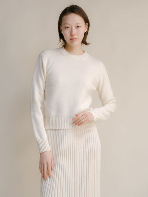 Cashmere Mix Crewneck Sweater - Lèmme