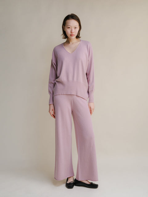 Cashmere Mix Maxi V-Neck Sweater - Lèmme