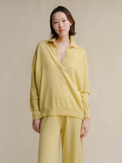 Cashmere Mix Polo Knit - Lèmme