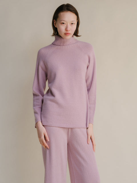 Cashmere Mix Turtleneck Sweater (3D-Knit) - Lèmme