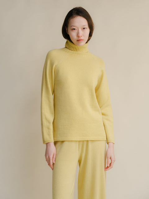Cashmere Mix Turtleneck Sweater (3D-Knit) - Lèmme