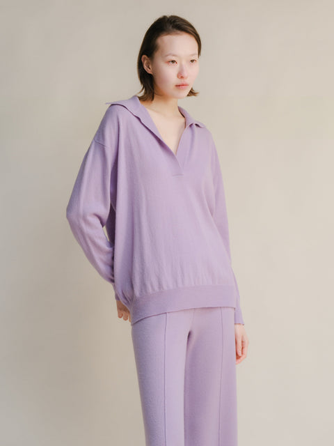 Cashmere Mix Polo Knit - Lèmme