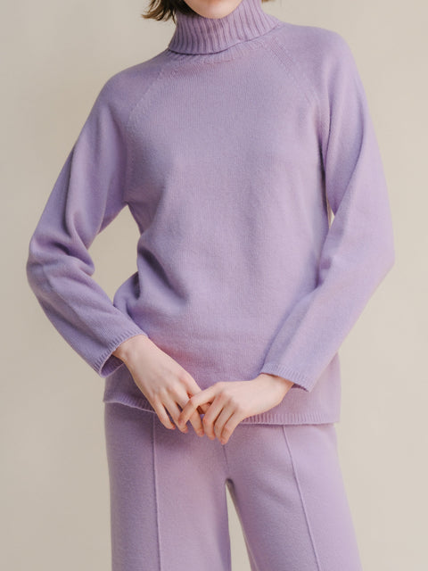 Cashmere Mix Turtleneck Sweater (3D-Knit) - Lèmme