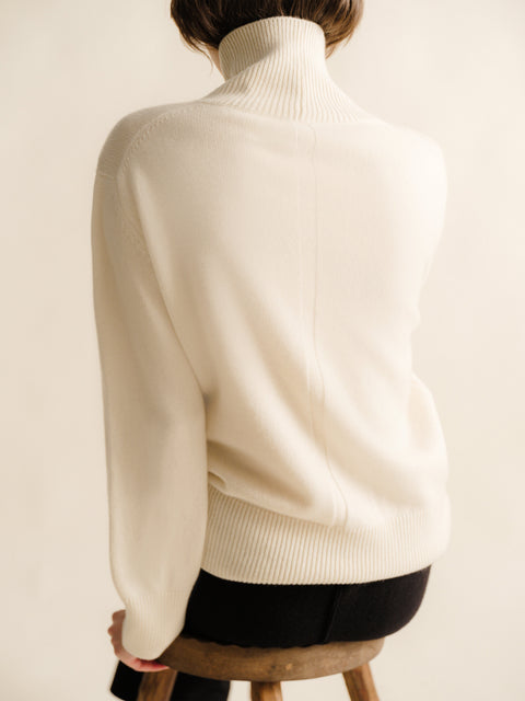Pure Cashmere Maxi High Neck Sweater - Lèmme