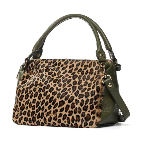 Tote in Pebbled Leather & Pony Hair