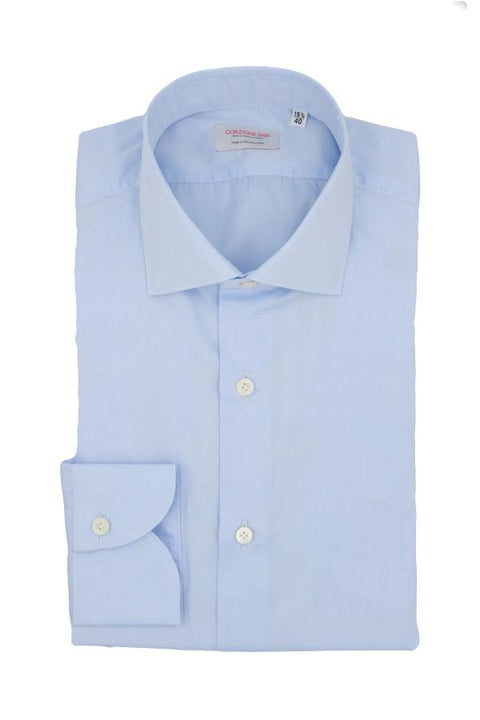 Azure Popeline Solid Shirt Cordone 1956