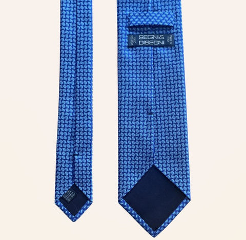 Textured Blue Silk Tie