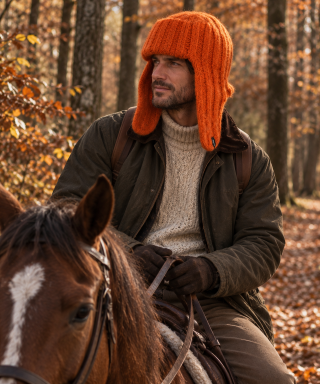 Bessie Alpaca Winter Hat – Orange