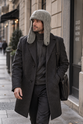 Bessie Alpaca Winter Hat – Grey