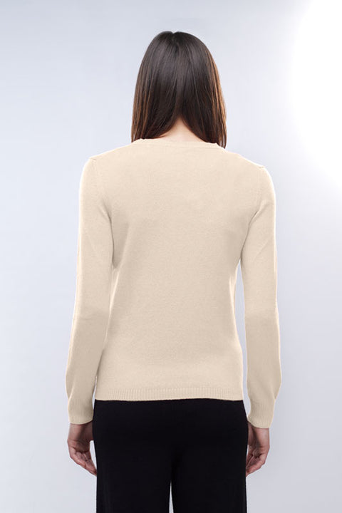 Pullover - Ecru Crew-neck Confezioni Giovi