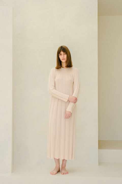 Fine Cotton Maxi Dress (3D-Knit) - Lèmme
