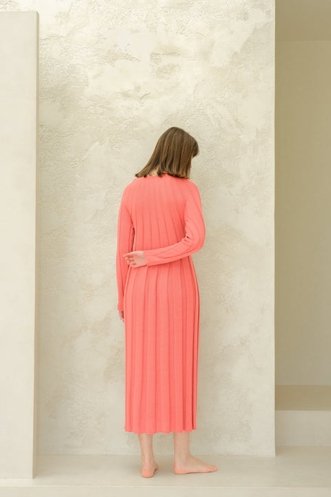 Fine Cotton Maxi Dress (3D-Knit) - Lèmme