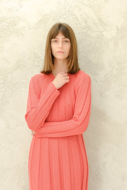 Fine Cotton Maxi Dress (3D-Knit) - Lèmme