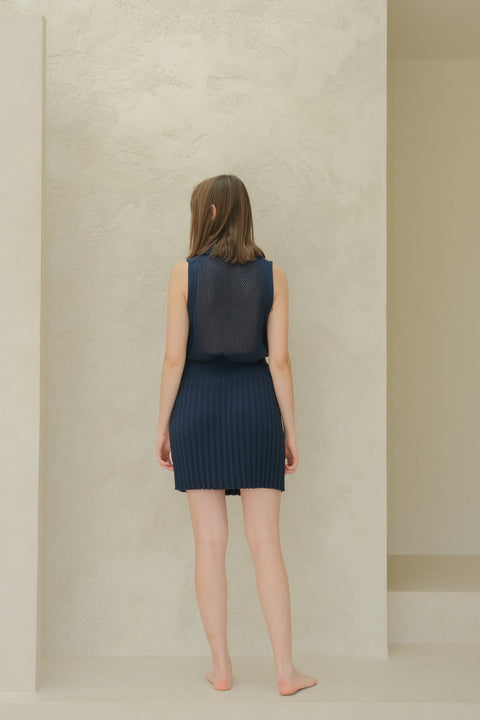 Fine Cotton Crochet Tank Polo - Lèmme