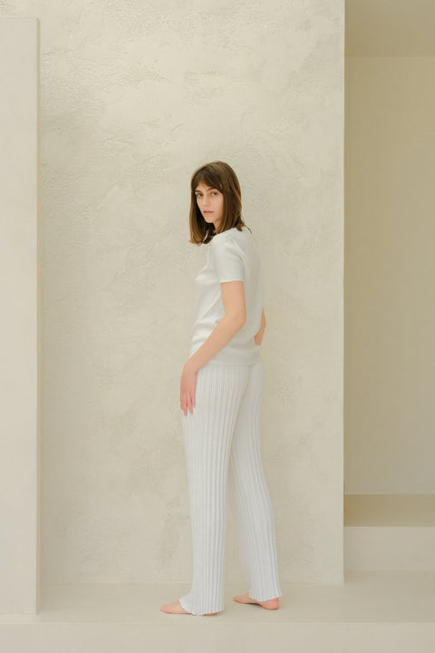 Fine Cotton Plissé Pants (3D-Knit) - Lèmme
