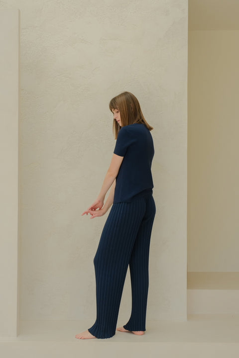 Fine Cotton Plissé Pants (3D-Knit) - Lèmme