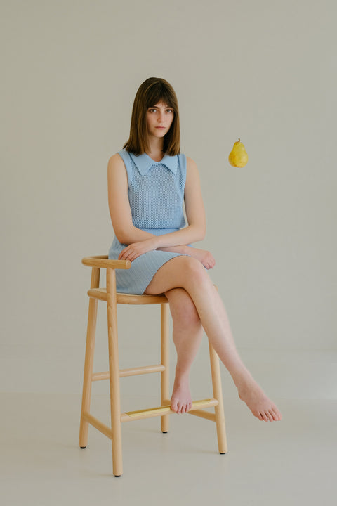 Fine Cotton Crochet Tank Polo - Lèmme