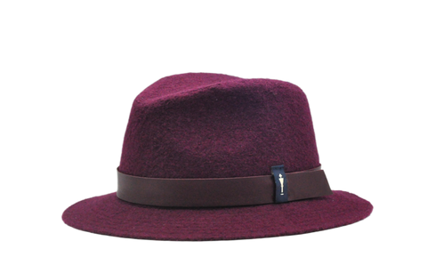 Victor Hat – Bordeaux with Leather Trim