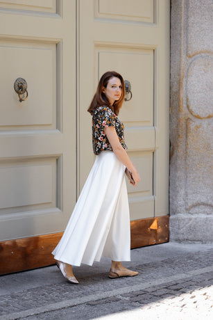 Skirt - Midi Tinta Unita Melania Fumiko