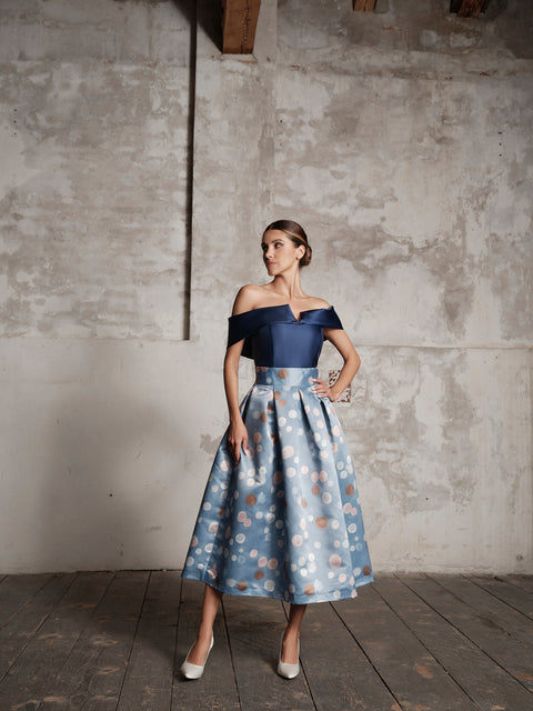 Skirt - Mikado Light Blue Roberta Longo