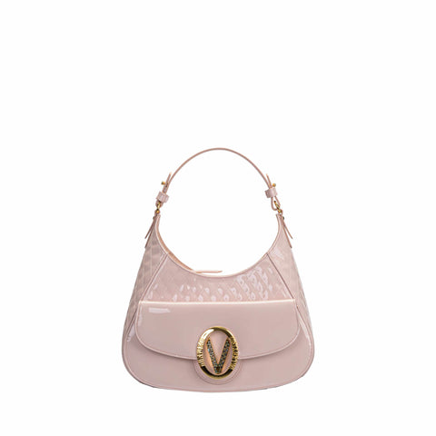 Diamond-Quilt Rigid Leather Bag with Removable Strap