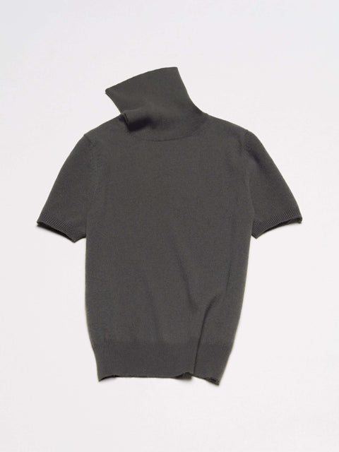 Pure Cashmere Short Sleeve Turtleneck