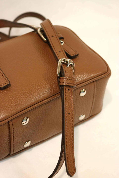 Soft Boston Bag in Hammered Dollar-Print Calfskin