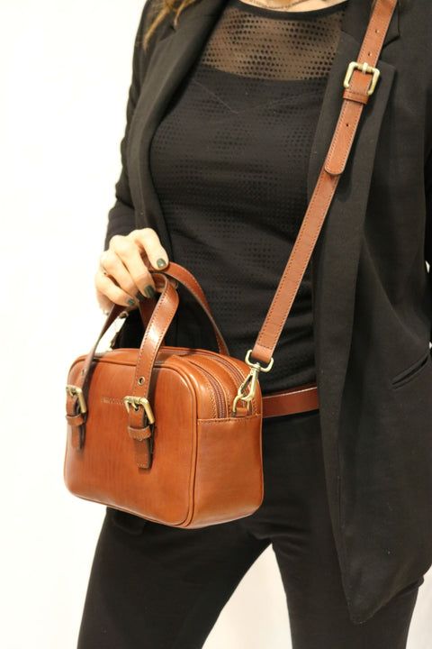 Tuscan Leather Top Handle Bag (Double Zip)