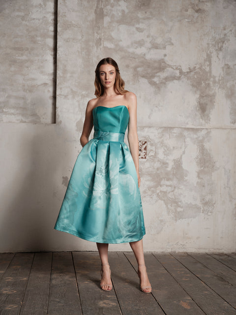 Skirt - Mikado Fantasy Green Roberta Longo