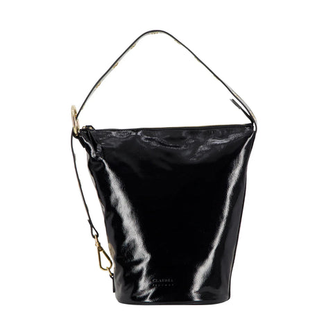 Fanny Vele - Secchiello in pelle lucida Nero Claudia Firenze