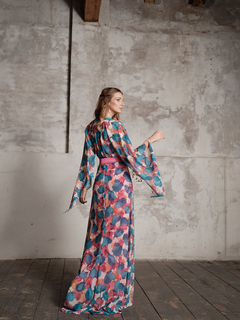 Dress - Georgette Kimono Pink Roberta Longo