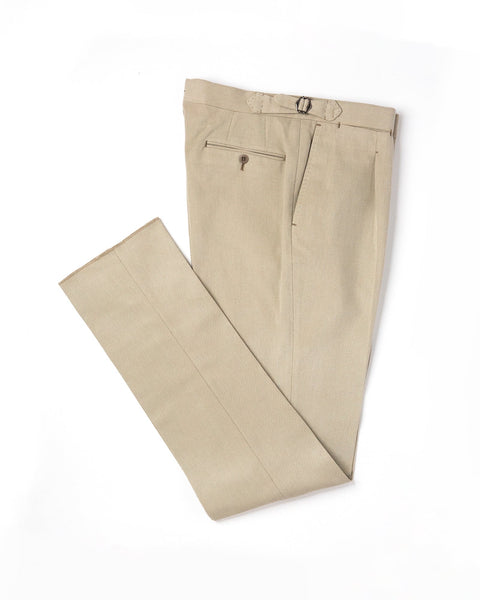 Trousers - Heavy Cotton Stone Pommella Napoli