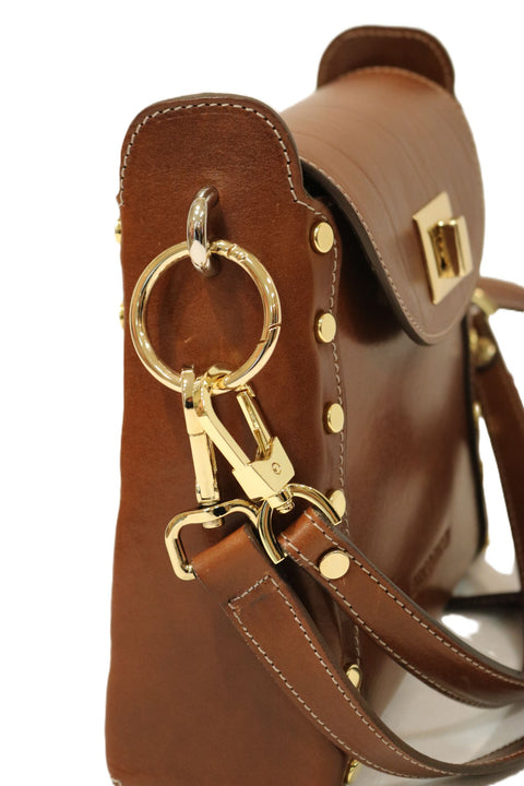 Structured Tuscan Leather Crossbody Bag (Turnbuckle)