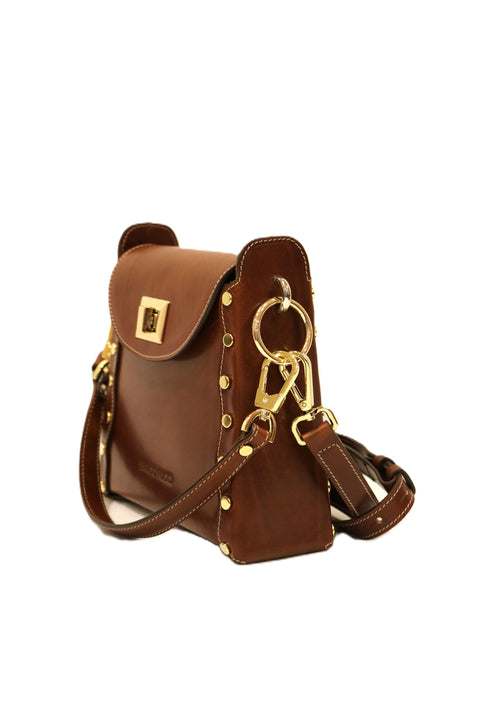 Structured Tuscan Leather Crossbody Bag (Turnbuckle)