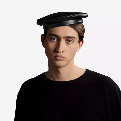 Hat - Leather Beret Axis