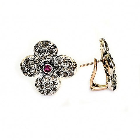 Earrings - Small hydrangea Fancs-V