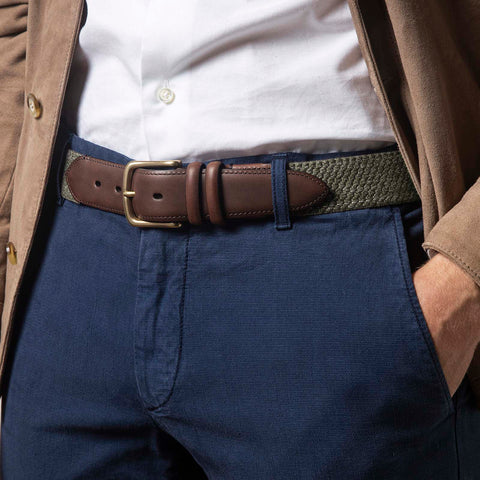 Belt - Simple green Armeria Meschieri