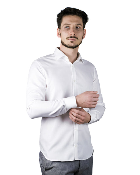 Men’s White Non-Iron Pure Cotton Twill Shirt