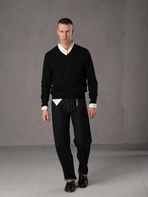 Jeans 5 Pocket Selvedge Black Gorza Heritage