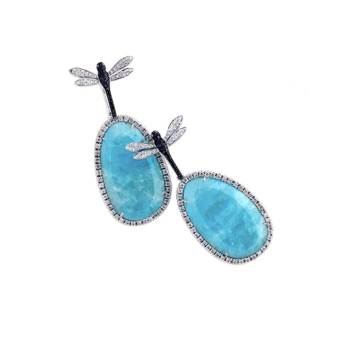 Earrings - Blue Fancs-V