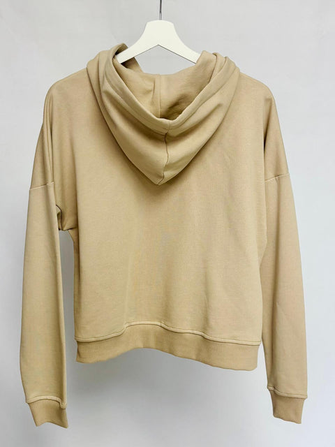 Beige Hoodie with Kangaroo Pocket SixStop