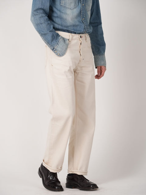 Jeans 5 Pocket Selvedge Ecrù Gorza Heritage