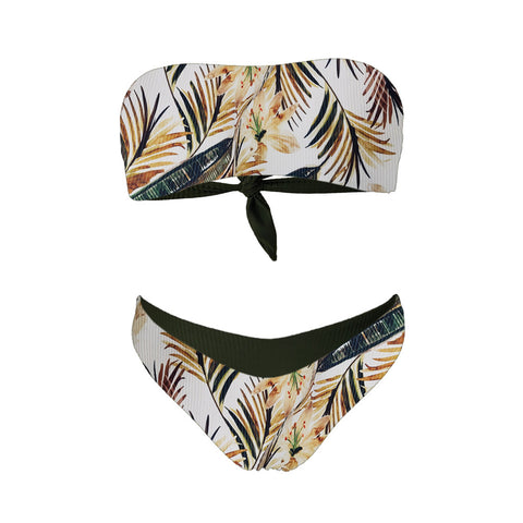 Bandeau Bottom - Ribbed Jungle Seaweed Edelvissa