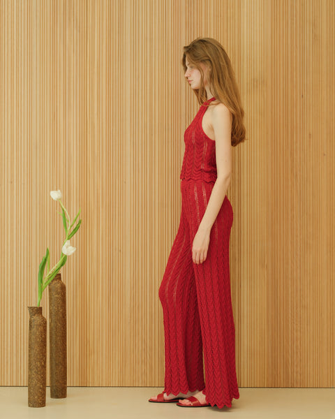 Fine Cotton Crochet Zig Zag Pants - Lèmme