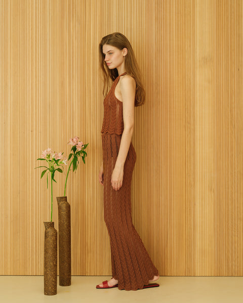 Fine Cotton Crochet Zig Zag Pants - Lèmme