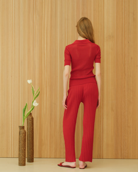 Fine Cotton Plissé Pants (3D-Knit) - Lèmme