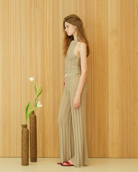 Fine Cotton Crochet Zig Zag Pants - Lèmme