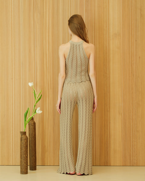 Fine Cotton Crochet Zig Zag Pants - Lèmme