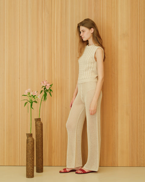 Fine Cotton Crochet Pants - Lèmme