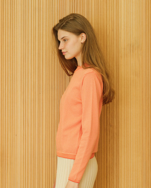 Pima Cotton Striped Crewneck - Lèmme